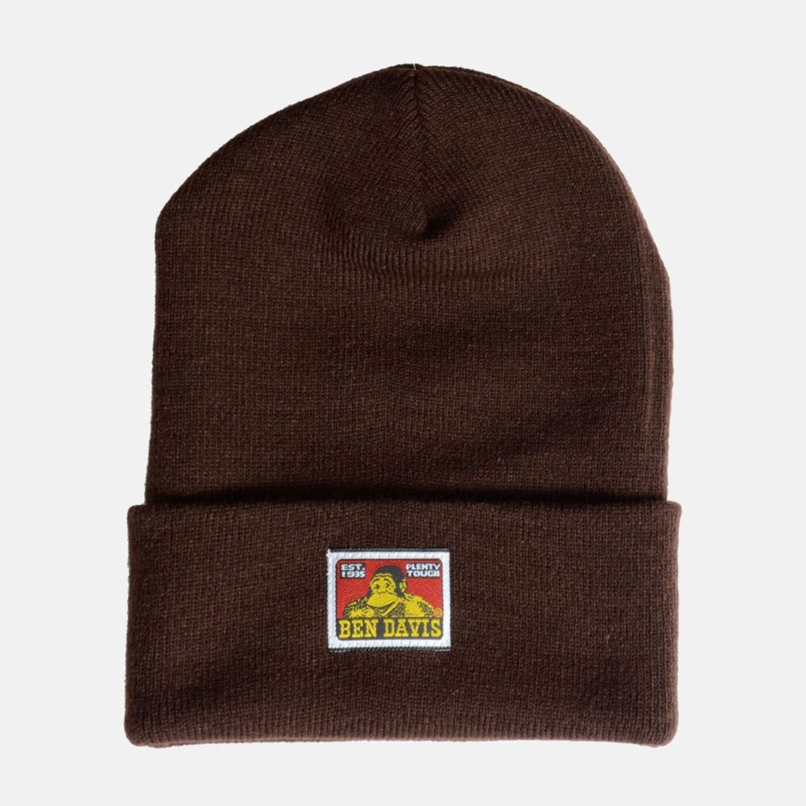 Accessories Ben Davis Co | Cuffed Knit Beanie - Brown