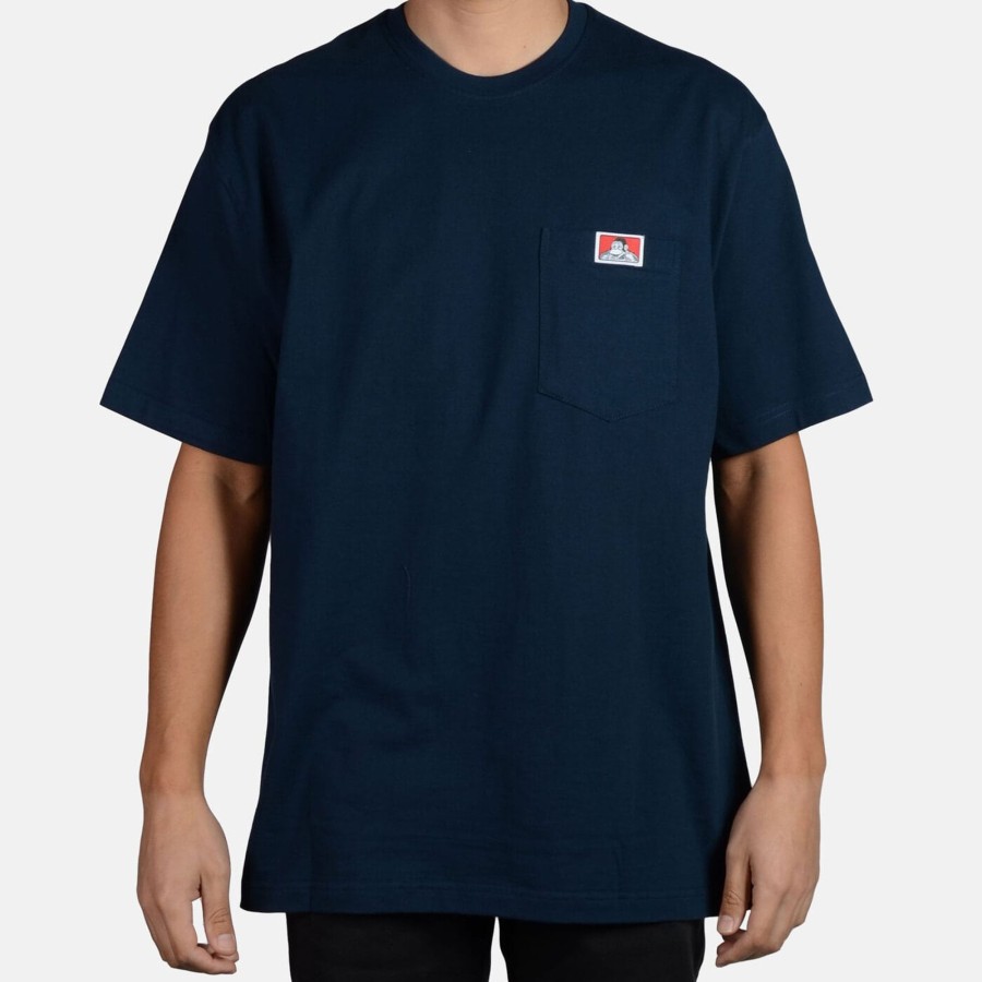 Shirts Ben Davis Co | Heavy Duty Short Sleeve Pocket T-Shirt - Navy