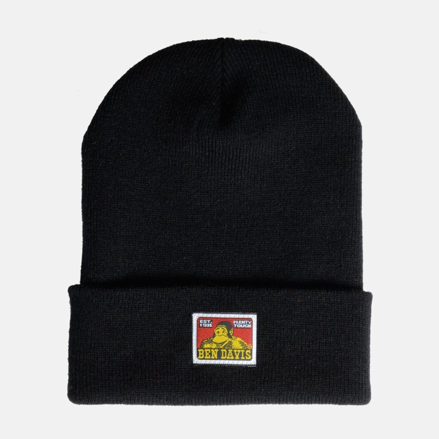 Accessories Ben Davis Co | Cuffed Knit Beanie - Black