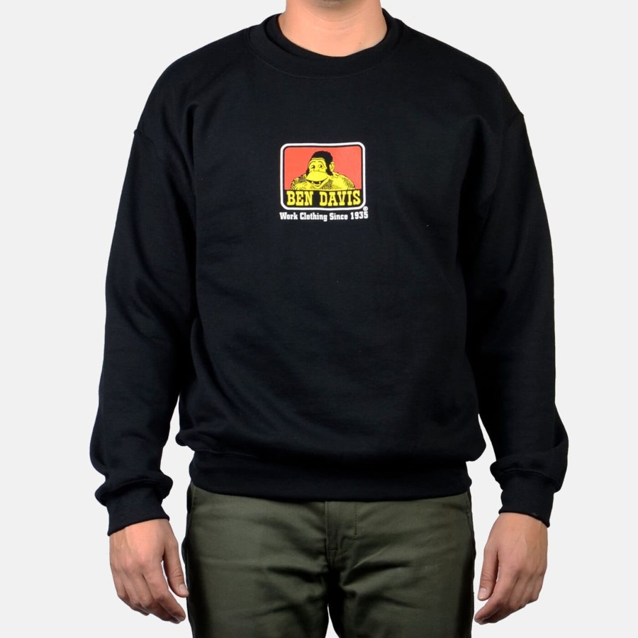 Shirts Ben Davis Co | Crew Neck Sweatshirt - Black