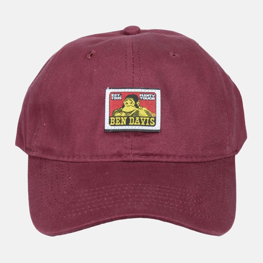 Accessories Ben Davis Co | Unstructured Baseball Cap - Burgundy